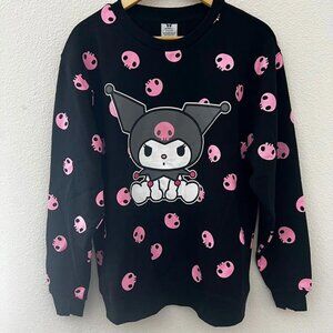 Sanrio Kuromi Womens Crewneck Sweater Black Size M